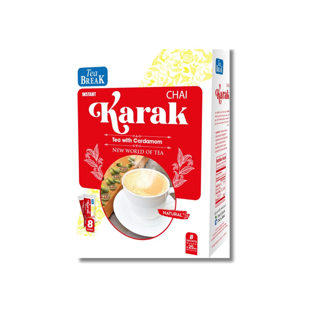 تى بريك شاى كرك شاى بالهيل 25جم 8 اظرف *24علبه