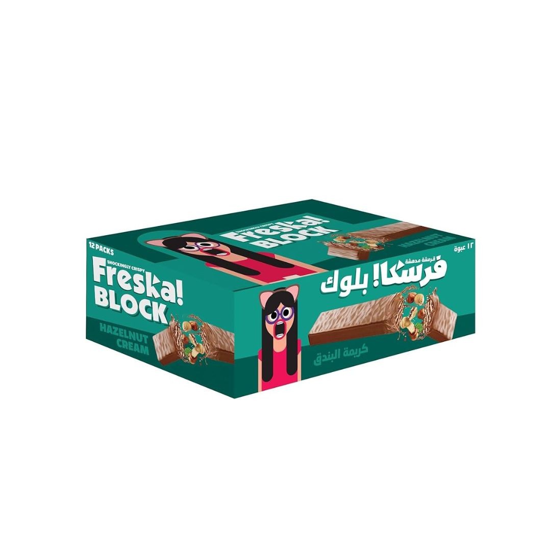 فريسكا بلوك 7 جنيه بندق*12علبه